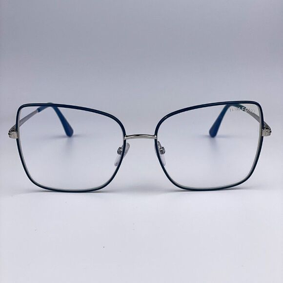 SALE! NEW TOM FORD FT5613-B 098 Butterfly Blue Block Metal Women Eyeglasses main image 7